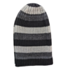100% Scottish Cashmere Ribbed Beanie (Striped)