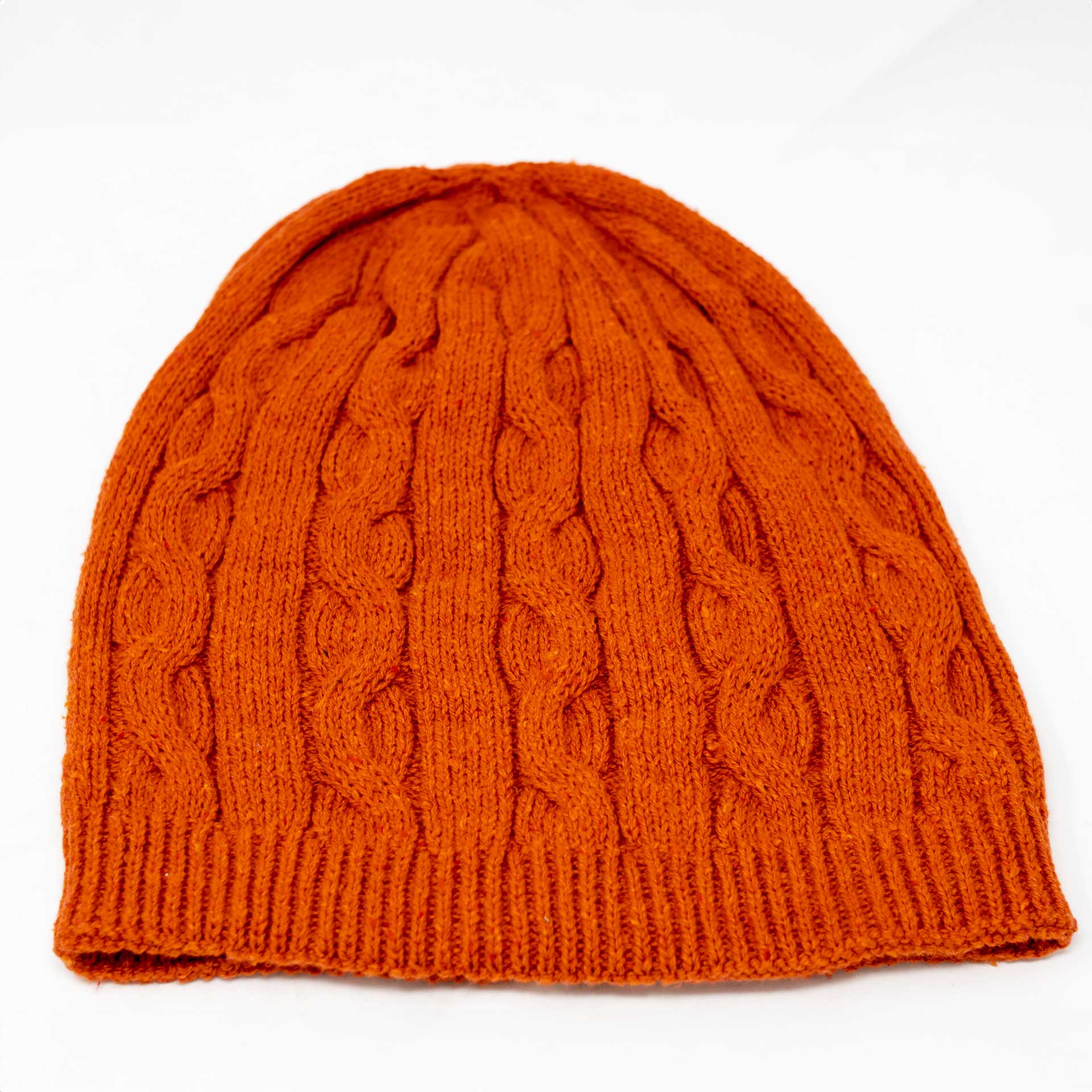 100% Scottish Cashmere Ribbed Beanie (Solid)
