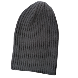 100% Scottish Cashmere Ribbed Beanie (Solid)